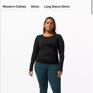 Lululemon Swiftly Tech Long Sleeve, Black 8 NWT